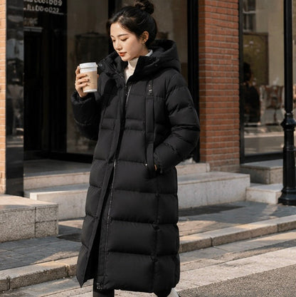 Semir Long Down Jacket - Waterproof Hooded Winter Coat for Women with Loose Fit Design, Warm Fashion Outerwear for 2025