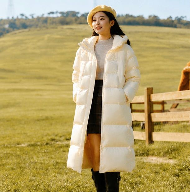 Semir Long Down Jacket - Waterproof Hooded Winter Coat for Women with Loose Fit Design, Warm Fashion Outerwear for 2025