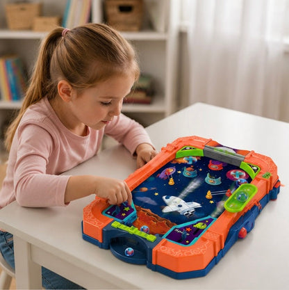 Pinball Soccer Board Game - Interactive Tabletop Marble Battle Game for Kids, Families and Party Entertainment