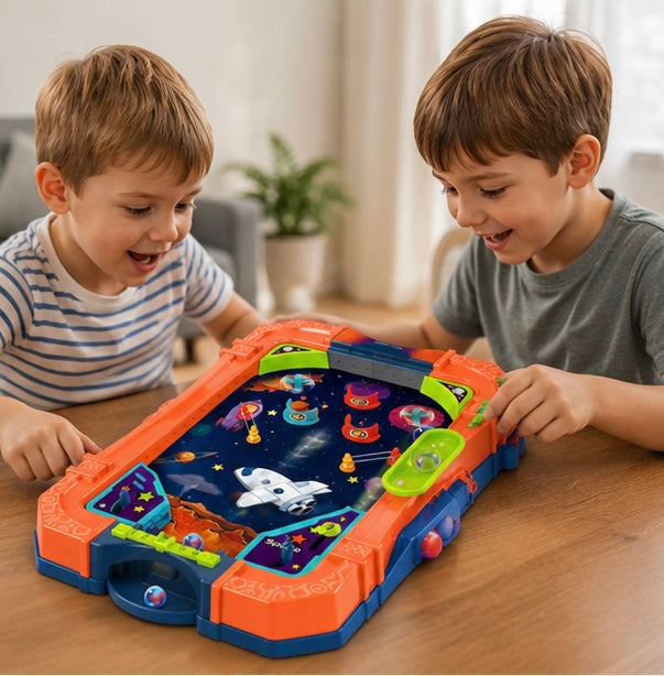 Pinball Soccer Board Game - Interactive Tabletop Marble Battle Game for Kids, Families and Party Entertainment