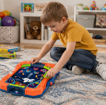 Pinball Soccer Board Game - Interactive Tabletop Marble Battle Game for Kids, Families and Party Entertainment