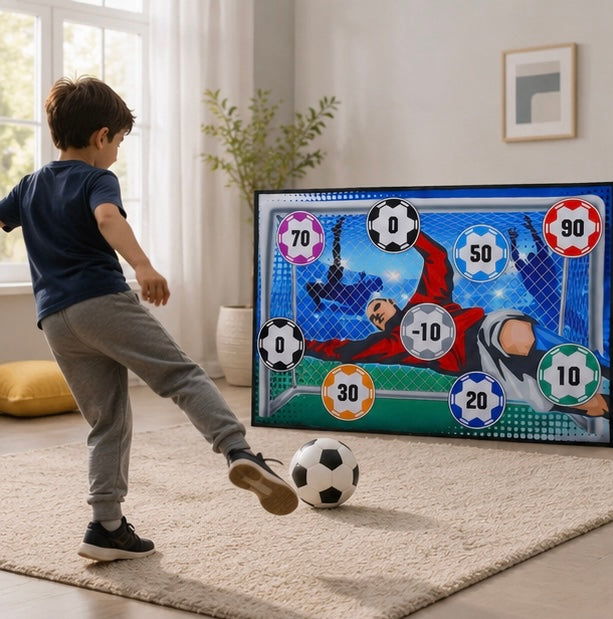 Soccer Goal Training Set for Kids - Sticky Target Shooting Game for Indoor Outdoor Football Practice and Skill Development