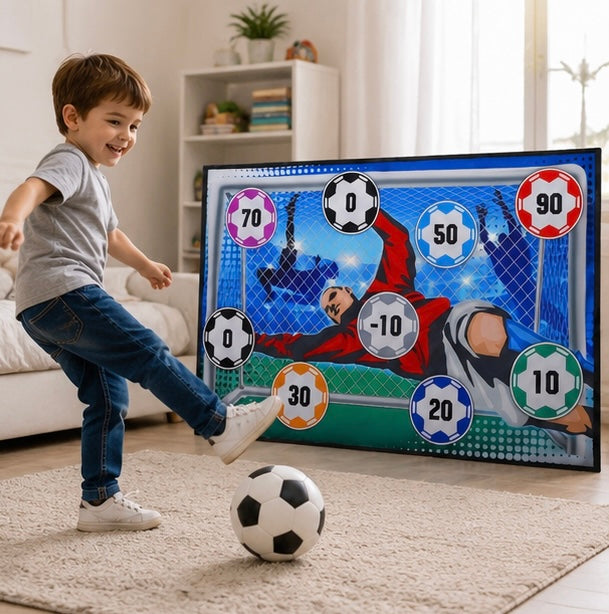 Soccer Goal Training Set for Kids - Sticky Target Shooting Game for Indoor Outdoor Football Practice and Skill Development