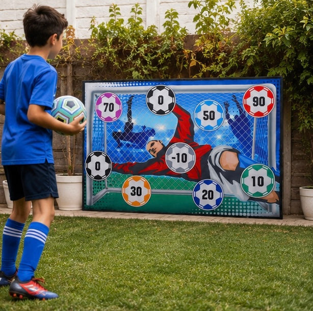 Soccer Goal Training Set for Kids - Sticky Target Shooting Game for Indoor Outdoor Football Practice and Skill Development