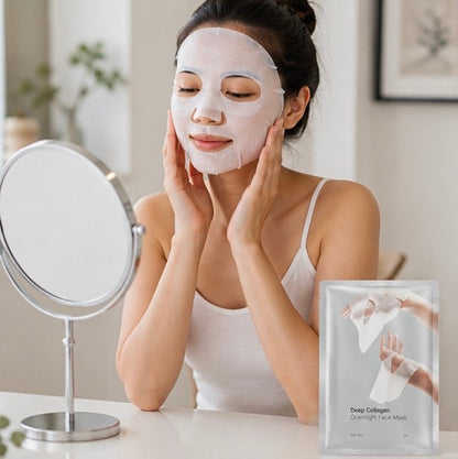 Deep Collagen Overnight Face Mask - Anti Wrinkle Lifting Treatment for Firming, Hydrating and Youthful Looking Skin