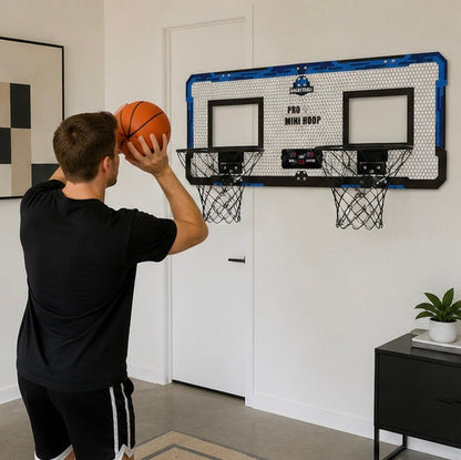 Double Basketball Hoop Game Set - Indoor Outdoor Throwing and Shooting Toy for Active Kids Sports Training and Family Fun