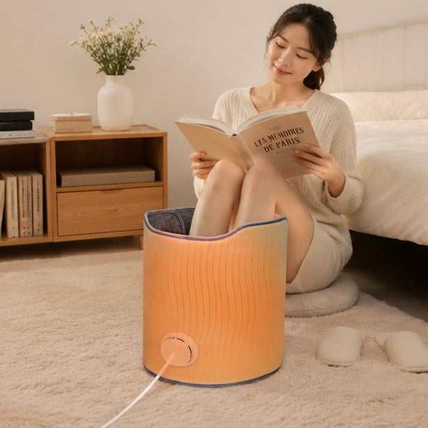 Adjustable Under Desk Electric Foot Heater - Leg Warmer with Thermostat Control for Home and Office Comfort