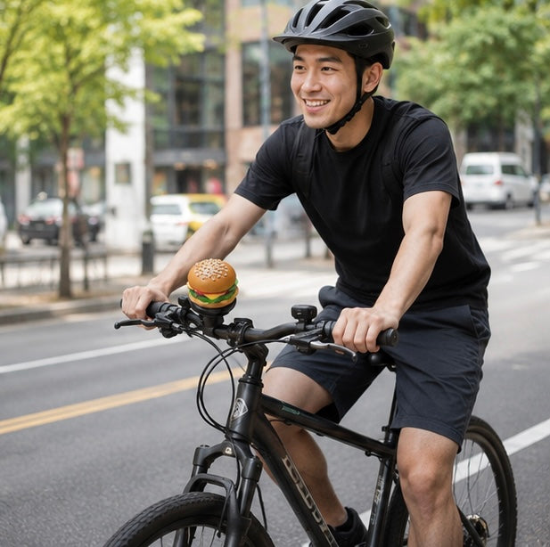 Cartoon Bicycle Bell – Loud Kids Bike Bell with Fun Hamburger Design for Scooters and Children's Bicycles