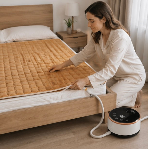 Water Circulation Electric Blanket - Heated Mattress Blanket System for Comfortable Warm Sleeping During Cold Seasons