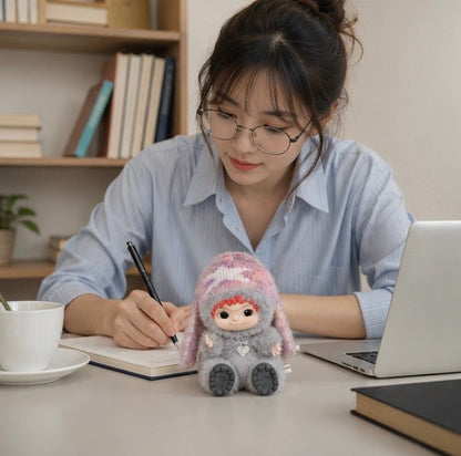 Wakuku Plush Doll Keychain - Kawaii Vinyl Toy Backpack Pendant Accessory for Collectors, Gifts and Cute Everyday Decoration