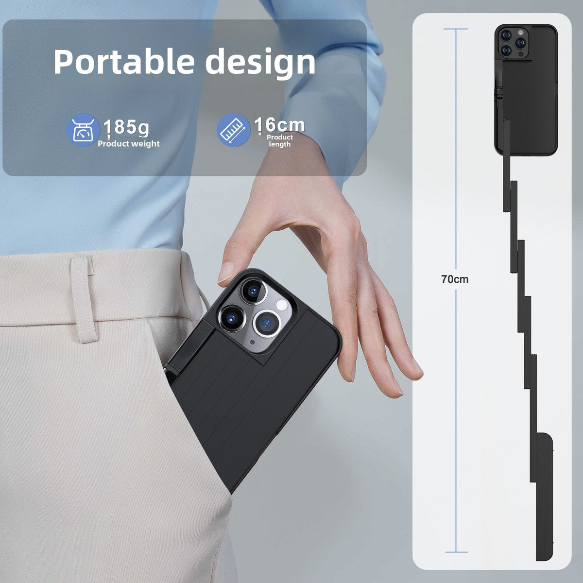 Bluetooth Selfie Stick Phone Case