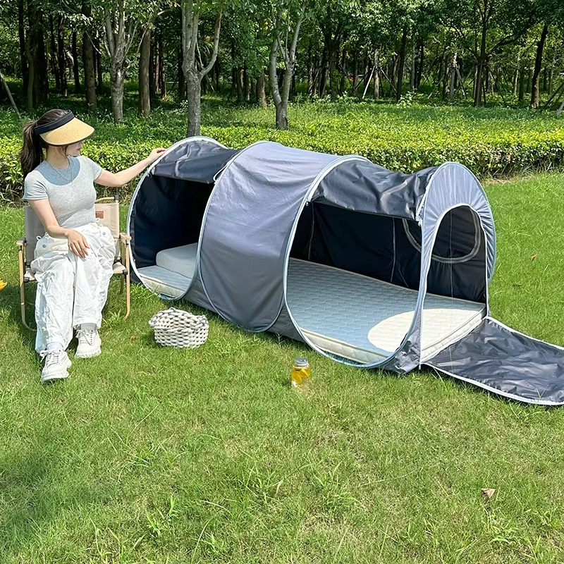 Foldable Kids Outdoor Mosquito Net – No-Installation Pop-Up Sunshade Canopy with Strong UV Protection, Anti-Fall Design for Camping and Outdoor Play