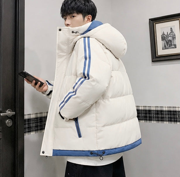 Men's Quilted Winter Jacket - Heavyweight Windproof Padded Coat for Skiing, Outdoor Wear and Cold Weather