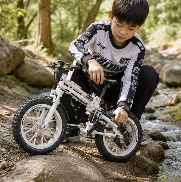 Mountain Bike Building Block Set - Educational Bicycle Model Construction Toy for Kids and Hobby Collectors