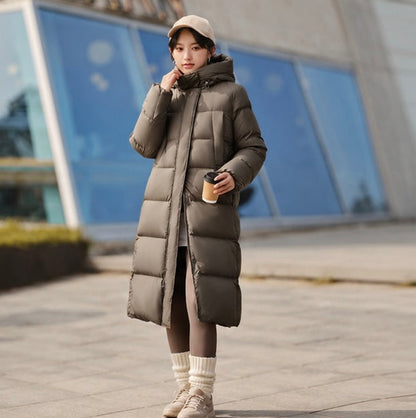 Semir Long Down Jacket - Waterproof Hooded Winter Coat for Women with Loose Fit Design, Warm Fashion Outerwear for 2025
