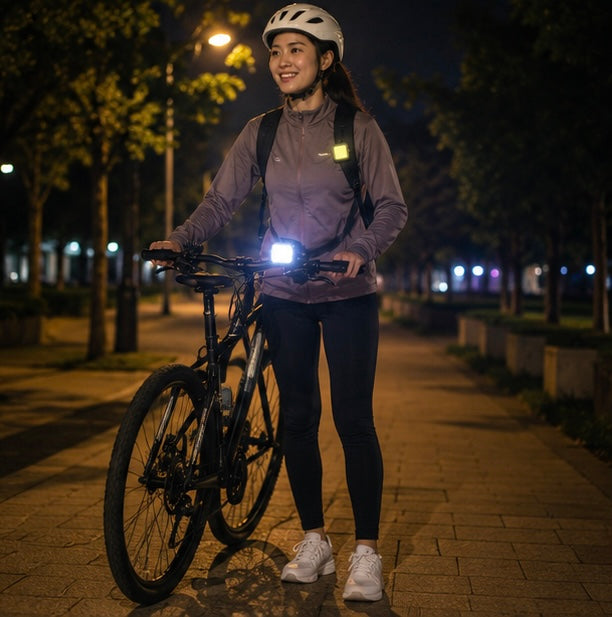 Rechargeable Bicycle Lights – Compact LED Front and Rear Bike Light Set for Night Riding and Outdoor Adventures