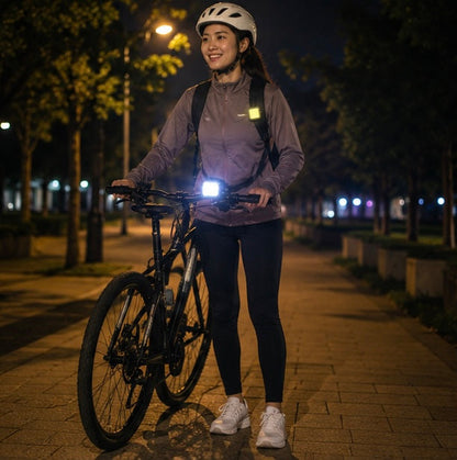 Rechargeable Bicycle Lights – Compact LED Front and Rear Bike Light Set for Night Riding and Outdoor Adventures