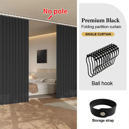 Solid Color Room Divider Curtain – Soft Light Sheer Partition Drapes for Bedroom, Living Room, Privacy and Space Separation