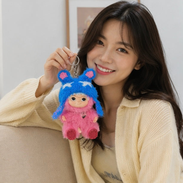 Wakuku Plush Doll Keychain - Kawaii Vinyl Toy Backpack Pendant Accessory for Collectors, Gifts and Cute Everyday Decoration