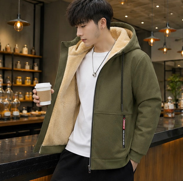 Men's Full Zip Fleece Hoodie - Casual Winter Jacket for Streetwear, Sports and Everyday Comfort