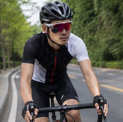 Bike Rearview Mirror for Glasses or Helmet – Mini Clip-On Cycling Mirror (Eyewear Not Included)