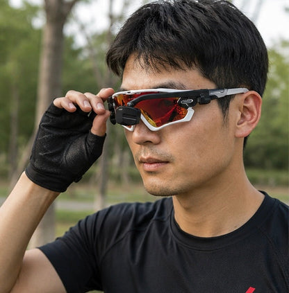 Bike Rearview Mirror for Glasses or Helmet – Mini Clip-On Cycling Mirror (Eyewear Not Included)