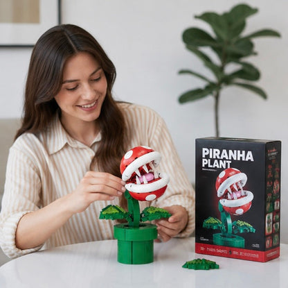 Flame Flower Building Block Model - Creative Assembly Toy for Kids Collectors and Decorative Display Enthusiasts