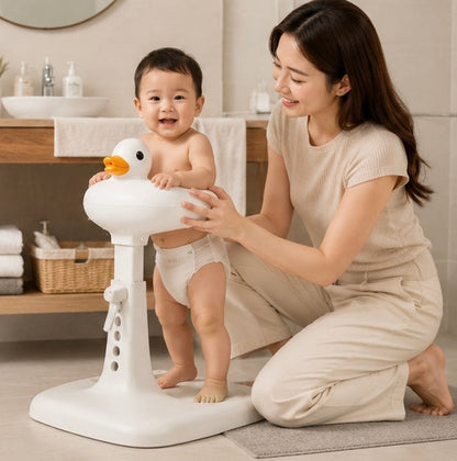 Duck Shaped Baby Bath Support – Non Slip Toddler Shower Helper Rack for Safe Comfortable Bath Time Assistance