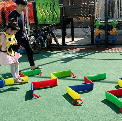 Foldable Jumping Grid Game - Indoor Outdoor Coordination Training Toy for Children's Exercise and Early Learning Activities
