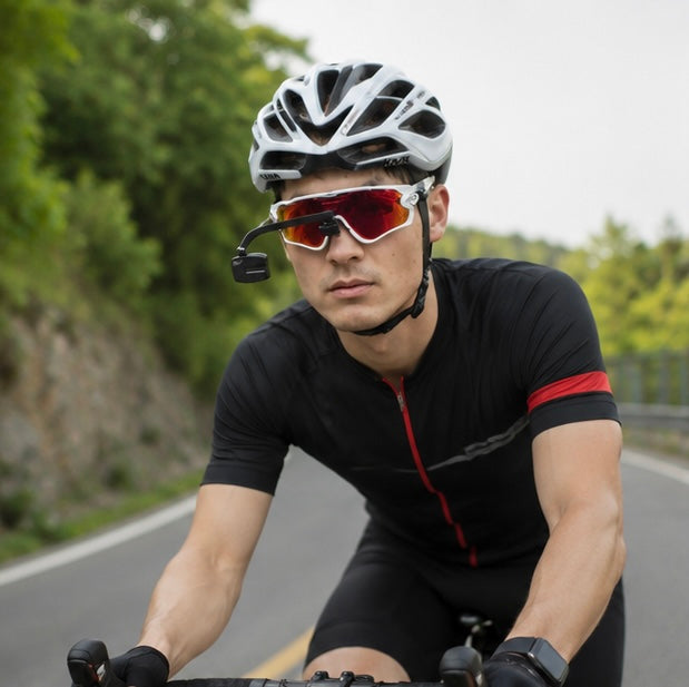 Bike Rearview Mirror for Glasses or Helmet – Mini Clip-On Cycling Mirror (Eyewear Not Included)