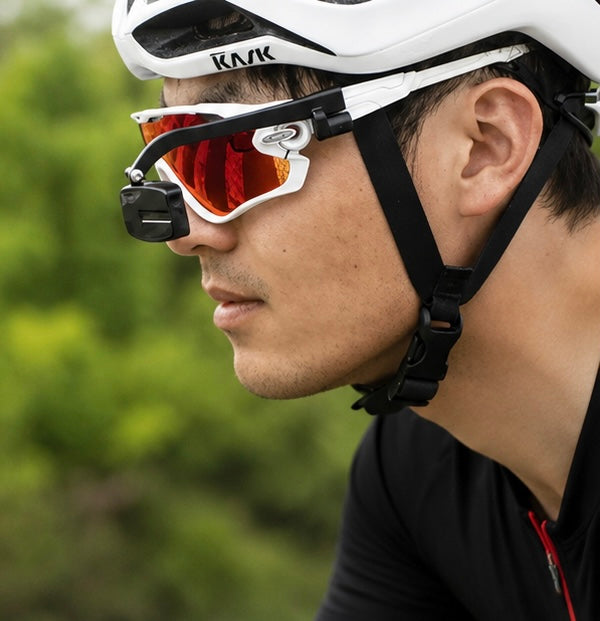 Bike Rearview Mirror for Glasses or Helmet – Mini Clip-On Cycling Mirror (Eyewear Not Included)