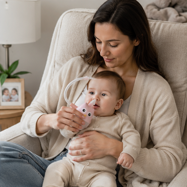 Baby Nasal Aspirator Cleaner-Gentle Nose Suction Device for Infant Congestion Relief and Daily Hygiene Care