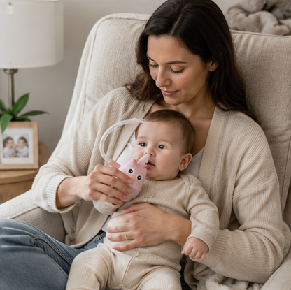Baby Nasal Aspirator Cleaner-Gentle Nose Suction Device for Infant Congestion Relief and Daily Hygiene Care
