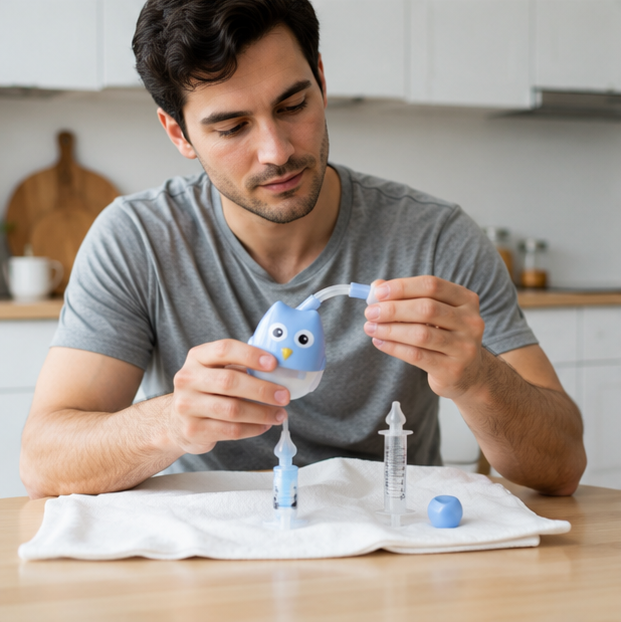 Baby Nasal Aspirator Cleaner-Gentle Nose Suction Device for Infant Congestion Relief and Daily Hygiene Care
