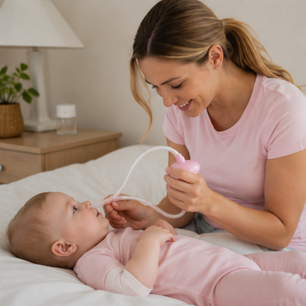 Baby Nasal Aspirator Cleaner-Gentle Nose Suction Device for Infant Congestion Relief and Daily Hygiene Care