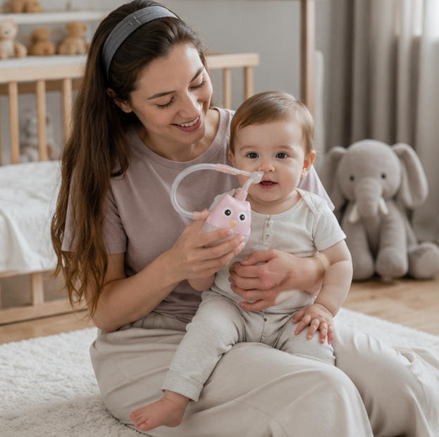 Baby Nasal Aspirator Cleaner-Gentle Nose Suction Device for Infant Congestion Relief and Daily Hygiene Care