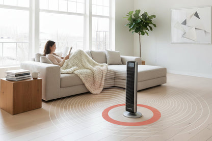 Digital Ceramic Tower Heater - 1500W Room Heater with Remote Control, Timer and Adjustable Thermostat