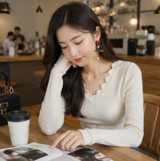 Bow Knot Cartoon Character Cat Earrings – Enamel Fashion Jewelry for Women with Cute Whimsical Style