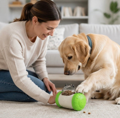 Treat Dispensing Dog Puzzle Toy - Interactive Food Reward Ball for Dogs and Cats, Boredom Relief and Enrichment Play