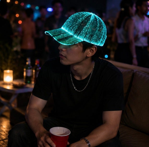 Glow Baseball Cap – Breathable Fluorescent Korean Style Hat for Concerts, Festivals, Night Running and Street Fashion