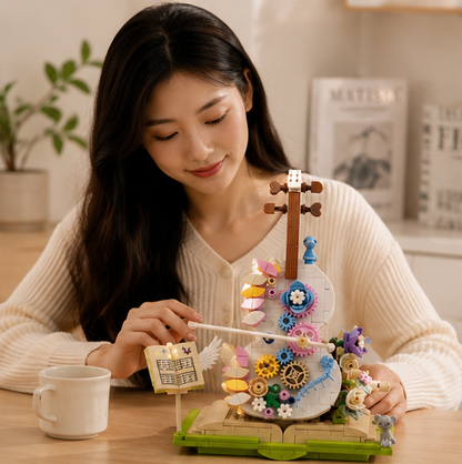 Carousel Music Box Building Blocks – Creative Amusement Park Construction Toy for Collectors, Home Display, Educational Play and Memorable Holiday Gifts