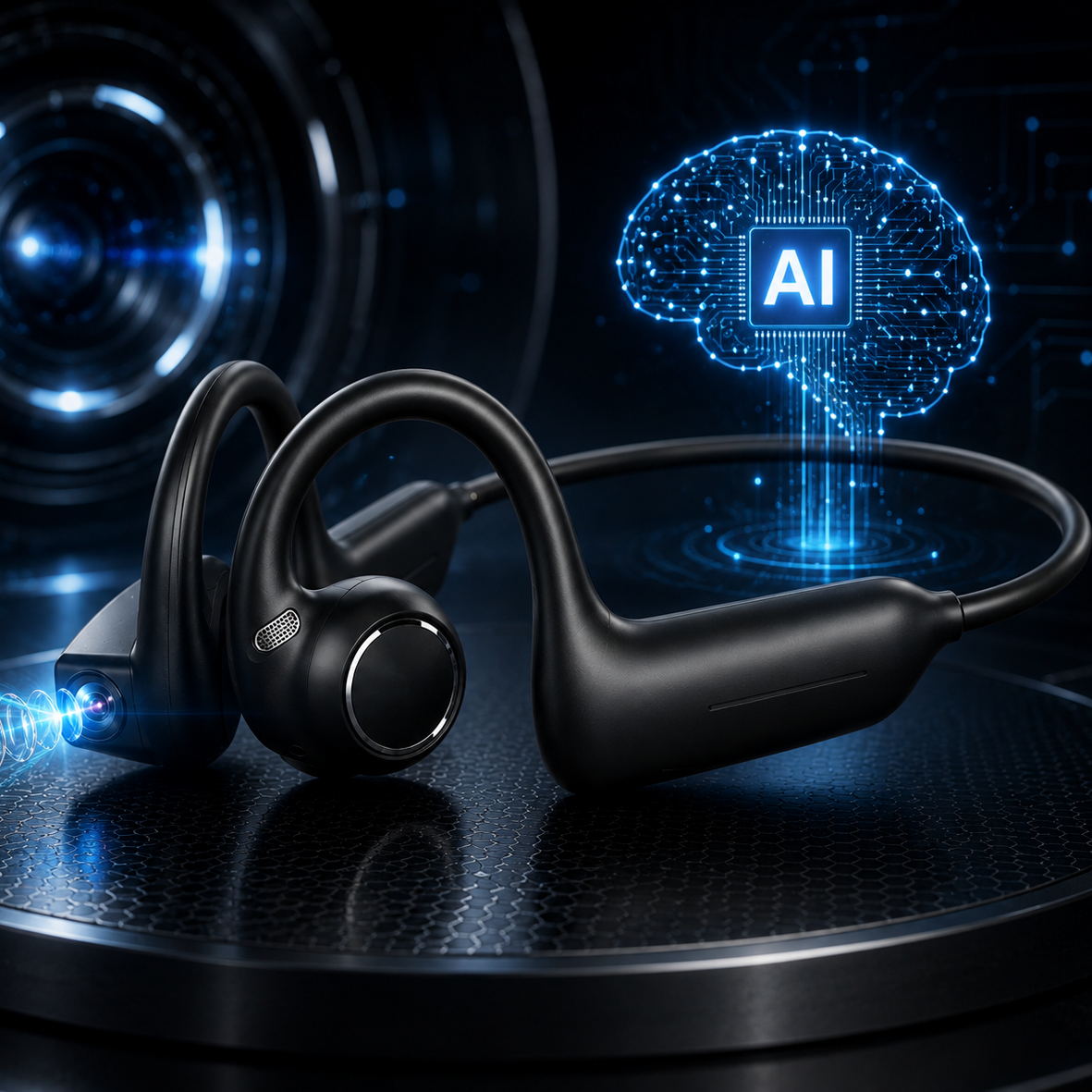 AI Smart Headphones with HD Camera and AI Voice Assistant UK