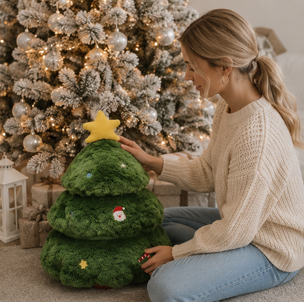 Christmas Plush Toy Collection – Santa Claus, Reindeer and Christmas Tree Stuffed Dolls for Holiday Decor and Kids Gifts