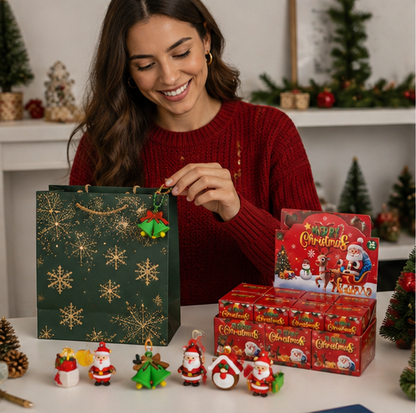 Christmas Party Keychain Gift Set – 24 Piece Holiday Surprise Key Ring Collection for Stocking Stuffers, Party Favors and Festive Gift Giving