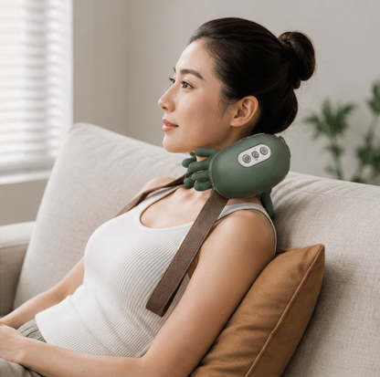 Wireless Neck Massager – 4D Real Hand Kneading Massage Device for Neck, Back Pain Relief and Muscle Relaxation