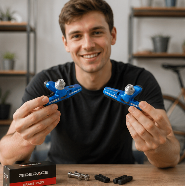 Road Bike Brake Pads – Lightweight Aluminum Alloy C Brake Shoes with Durable Rubber for Reliable Cycling Performance