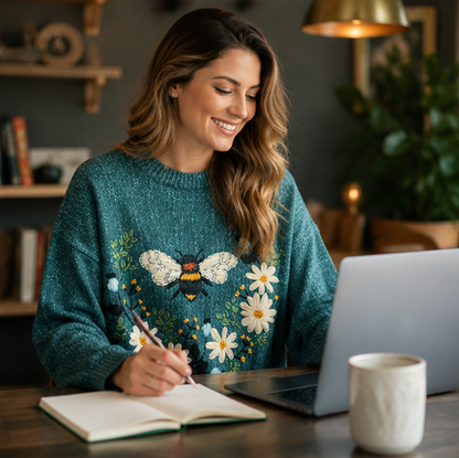 Women’s Cozy Animal Print Sweater – 3D Knit Pullover with Stylish Wildlife Design for Casual Autumn Winter Fashion
