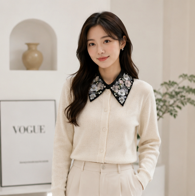 Removable Pearl Fake Collar - Elegant Detachable Shirt Collar Accessory for Fashion Layering and Style Enhancement