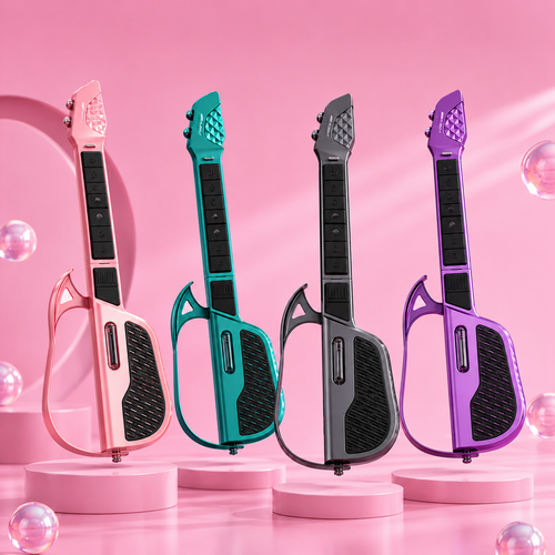Foldable Stringless Electric Guitar - Portable Auto Chord Musical Instrument for Beginners, Students and Creative Practice