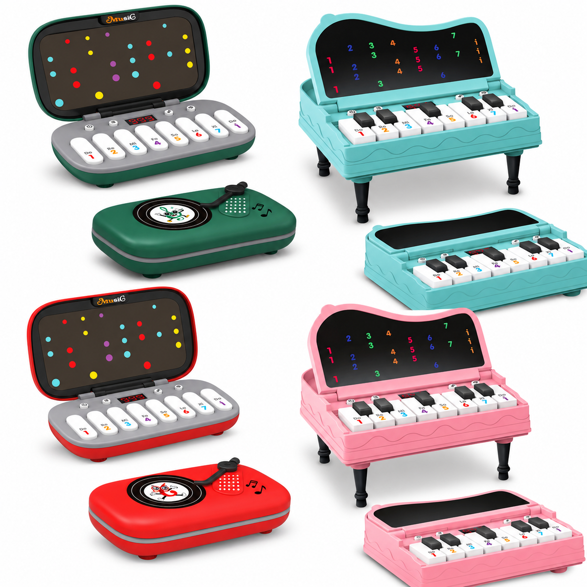 Electronic Rhythm Puzzle Game - Fast Push Light Up Sensory Toy for Travel, Learning and Interactive Entertainment